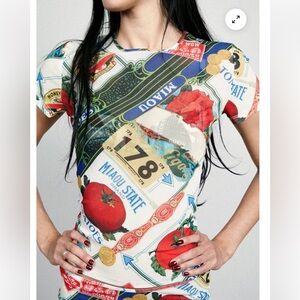 Miaou Multicolor Mini Tee- Small